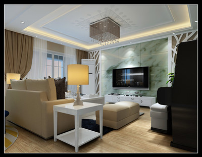 150平中式現代三居裝修效果案例——裕隆五區實景圖賞析